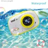 Kameror Kids Digitalkamera Vattentäta leksaker 2 tum HD -skärm Lovely Outdoor Underwater Photography Children Birthday Present Q230831