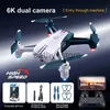 Simulators V15 High Speed Crossing Mini FPV Drone 4K Luchtfotografie Opvouwbare Quadcopter Met dubbele camera RC Helikopters Speelgoed Gratis retour x0831