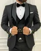 Mens Suits Blazers Costume Homme Mariage Formal Fashion Black Slim Fit For Men 3 Piece GOOM Wedding Suit Tuxedo Senaste Coat Pant Design 230830