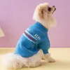 デザイナー犬の服ペットセーター冬ウォームニット天気ペットコートプルオーバー服