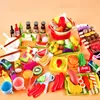 キッチンは食物の子供たちのふりキッチンおもちゃシミュレーション野菜バーベキュー料理セット教育ハウスインタラクティブなおもちゃを女の子230830