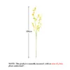 Dekorativa blommor Silk Artificial Yellow Futterfly Orchid Phalaenopsis Fake Flower Branch For Wedding Party Home Festival Dekoration