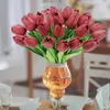 Fiori decorativi 5/10 pezzi tulipani artificiali vero tocco bouquet di tulipani decorazioni fiori finti per matrimoni in camera di casa