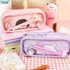 Sacos de lápis TULX de três camadas de grande capacidade adorável estojo de lápis bolsa de papelaria escola saco de lápis kawaii estojo de lápis HKD230831