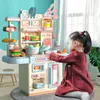 Kitchens Play Food 36cm Children Simulation House Kitchen Toy Set Puzzle Interaction Love Hands on Training Baby Mini Girl Cooking Boy Gifts 230830