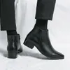 Boots High Quality Fashion Men Military Stylish Male Shoes Heels Casual Genuine Leather Side Zipper 230830