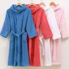 Women's Sleepwear Men's And Winter White Bathrobe Pure Cotton Thickened Towel Material Terry Fabric Couple's Hooded Pajamas Bathrobes