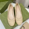 Chaussures de ballet à fond plat pour femmes, mocassins de luxe en cuir rayé en peau de mouton, pour fête de mariage