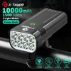 أضواء الدراجة Xtiger Light مجموعة قوية USB قابلة لإعادة شحنها 10000 مللي أمبير في الساعة الأمامية IPX5 مقاومة للماء ركوب الدراجات 230830
