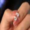 Stud Oorbellen 18K Goud Voor Dames Mode Kleine Perzik Diamant Eenvoudige Geometrie Hart Vrouwelijke 2023 Trend Sieraden