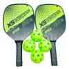 Raquetas de squash Juego profesional de Pickleball Raquetas de paleta de fibra de carbono para 2 jugadores Raquetas de Pickleball de 4 bolas Juegos de pelotas Bolsa portátil 230831
