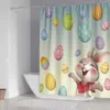 Shower Curtains Easter Shower Curtain Bunny Colorful Eggs Waterproof Bath Screen Fabric Bathtub Partition Bathroom Decor Set R230831