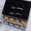 Stackable 12 Girds Jewelry Trays Storage Tray Showcase Display Organizer LXAE Watch Boxes & Cases257i