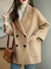 Dameswolmix wollen jas Elegantie jassen en jacks Dames in de herfst Winterjas Dames Koreaanse stijl Lange mouw Kantoor Dame Trenchcoat 230830