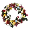 Decorative Flowers Easter Garland Diy Egg Artificial Wreaths Wedding Home Wall Door Hanging Party Decoration Lighted For Outdoors