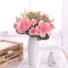 Fleurs décoratives Automne Rose Fleur Artificielle Hortensia Boule Soie Bouquet Pour Mariage Décoration De La Maison Fête Cadeau De Noël DIY Faux Artisanat
