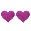 Coussin d'allaitement 5 paires de femmes jetables Glitter Heart Nipple Autocollants Autocollants de sein auto-adhésifs Soutien-gorge invisible Pasties Nipple Covers x0831