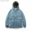 Men's Down Parkas Hommes à capuche blanc canard vers le bas Parkas vestes décontracté lettre impression hommes vers le bas manteaux polaire épais chaud hommes hiver coton vêtements Q230831