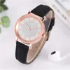 Relógios de pulso relógios de luxo para mulheres vintage pulseira de couro senhoras relógio de aço inoxidável dial casual bracele montre femme strass 2023