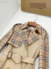 Women's Trench Coats Designer Spring New Fashion Street Style British Plaid Cut Panel Waterproof Windbreaker Coat 6KD9