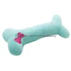 Dog Toys Chews Plush Pet Puppy Sound Bone Shape Cat Chew Squeaker Squeaky Toy Pillow Solid Color Five Colors 4979 Q2 Drop Delivery H Dhm8T