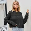 Chandails pour femmes Rétro Art Femmes Lâche Tricot Frit Pâte Torsades Fil Épais Solide Col Rond Automne Hiver Chaud Top Femme Pull De Mode 2023 HKD230831