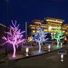 Lumières d'arbre lumineuses led en cristal, goutte de colle, simulation de cerise Bauhinia, lumières solaires d'arbre, lumières de paysage