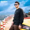 T-shirts pour hommes GXXH 2023 Automne Plus Taille Coton Tshirt Casual Grand XXL-7XL Hommes Top Manches Longues Ligne Design T-shirt