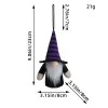 Halloween nisser med LED -handgjorda häxa Tomte skandinaviska nissar halloween fest hem semester ornament nya