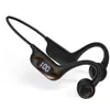 Nya AKZ-G9 Bone Conducting Fone Bluetooth Earphones Trådlösa hörlurar Led Ear Hook Air Pro Earuds Trådlös Bluetooth Sportset Support TF Card