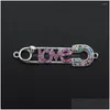 Charms 2023 DIY Red Clips Cz Оптовые двойные ожерелья для ожерелья для двойного сердца разъем