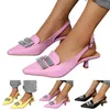 Sandals Fashion Women Summer Buckle Strap Comfortable Thin High Heels Shoes Toe Breathable