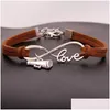Bracelets de charme Cheer Leader Horn Wish Infinity Love Veet Rope Wrap Bangle pour femmes hommes bijoux de sport de luxe cadeau livraison directe Dhysw