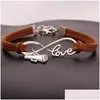 Charme pulseiras cheer líder chifre desejo infinito amor veet corda envoltório bangle para mulheres homens luxo esportes jóias presente gota entrega dhysw