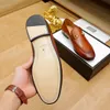 New Genuine Leather Men Designer Dress Shoes Fashion Brogue Fashion Wedding Pointed Toe Slip On Business Shoes Formal Black Party Shoe