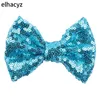 Hårtillbehör 50st/Lot 73 Färger Glitter 4 "Paljett Messy Bows For Kids Diy Headwear Hair Clips Children Bow pannband Girls Hårtillbehör 230830