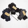 Five Fingers Gants Gants en peau de cerf pour femmes couleur cuir mode laine doublure tricotée cousue à la main conduite en plein air et cyclisme chaud