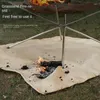 Verktyg camping eldsäker tygmatta utomhusläger kudde picknick bbq pad hög temperatur anti-skald retardant matta 100x100 cm
