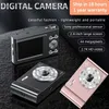 Camcorders 44MP 소형 ​​휴대용 디지털 카메라 2.7K 2.7K 2.4 인치 IPS 화면 16 배 줌 얼굴 감지 사진 초보자 Q230831 용 Vlogging Mini