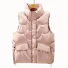 Vrouwen Trenchcoats Dames Herfst En Winter Vest Roze Mouwloze Jassen Mode Warm Vest Tops 2023 Casual