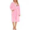 Women's Sleepwear Women Robes Coral Fleece Nightgown Autumn Winter Nightdress Warm Flannel Long Bathrobe Casual Female Thicken Homewear