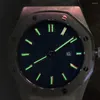 Наручительные часы 31 мм простые женские восьмиугольные стальные Quartz Watch Green Luminous Dial, оснащенный японским движением VJ24