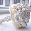 Decorative Flowers White Ivory Brooch Bouquet Wedding De Mariage Bouquets Pearl Buque Noiva