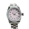 Wysokiej jakości 2813 Automatyczny ruch Lady Watch Sapphire Glass Mały rozmiar 26 mm kobiety Diamond Pink Shell Diled Bezel Stal nierdzewna 294L