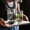 Wine Glasses Transparent Glass Cola Can Shaped Mug Heat Resistant Cold Drink Cup Cafe Beverage Juice Milk