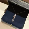 Luxury Pendant Necklace Top S925 Sterling Silver Brand Designer Full Crystal Bucket Lock Charm Short Chain Choker för kvinnor med Box Party Gift
