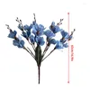 Dekoracyjne kwiaty 5forks 20heads sztuczny jedwabny kwiat Bukiet symulacja magnolia roślina domowa dekoracja salonu