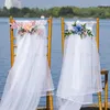 Flores decorativas, silla de boda, decoración floral, arreglo Artificial para fiesta, ramo de banquete trasero 2023
