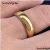 Anelli a fascia Classico Anello color oro Carburo di tungsteno Donna Uomo Regalo di fidanzamento Gioielli Cupola Incisione lucida 210713 Consegna a goccia Dhxvo