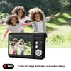 Camcorders Draagbare digitale camera 2,7 inch groot TFT-scherm 720P Videocamcorder 18MP Fotostickers Filter 8X zoom Anti-shake USB-opladen Q230831